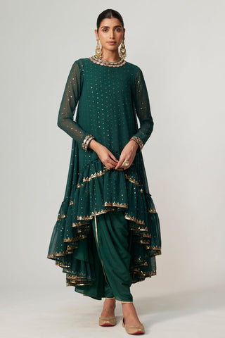 Vani Vats Jade Green Dhoti Kurta Set S | Sia Bridal Vani Vats Jade Green Dhoti Kurta Set S | Sia Bridal