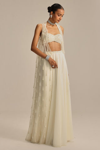 Jacket Set- White Oas Mirror – Vvani By Vani Vats