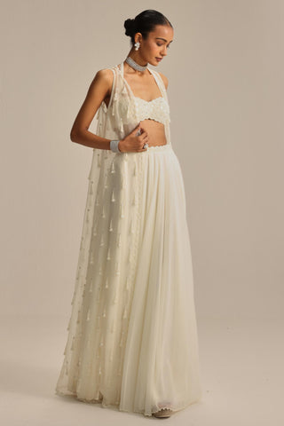 Jacket Set- White Oas Mirror – Vvani By Vani Vats