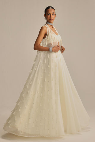 Jacket Set- White Oas Mirror – Vvani By Vani Vats