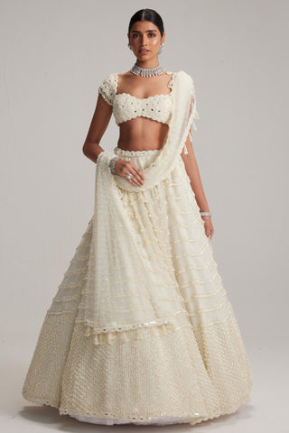 Lehenga Set - White Oas Bridal – Vvani By Vani Vats