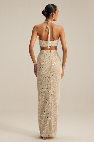 Pencil Skirt for Contemporary Wear – Light Beige by Vvani By Vani Vats