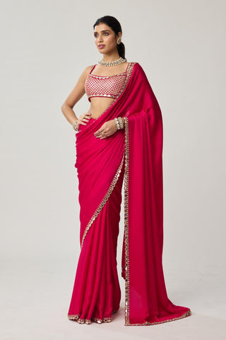 Gota Saree Set for Indian Wedding – Red Festive by Vvani by Vani Vats