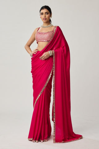 Gota Saree Set for Indian Wedding – Red Festive by Vvani by Vani Vats