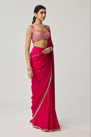 Gota Saree Set for Indian Wedding – Red Festive by Vvani by Vani Vats