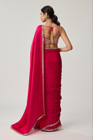 Gota Saree Set for Indian Wedding – Red Festive by Vvani by Vani Vats