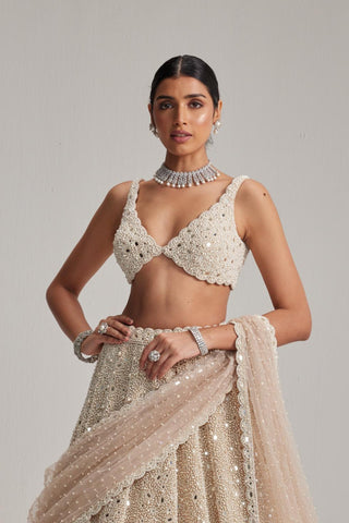 Lehenga Set for Indian Wedding – Light Beige by Vvani By Vani Vats