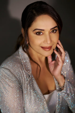 Silver crystal-studded jacket with pants