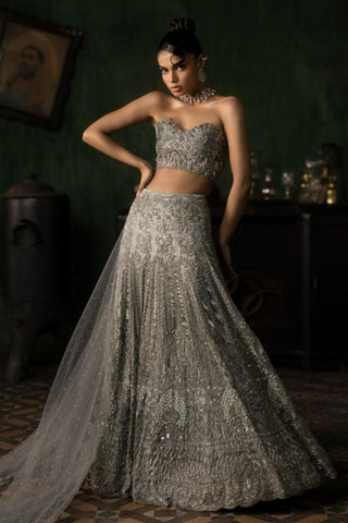 Gray oraan lehenga set
