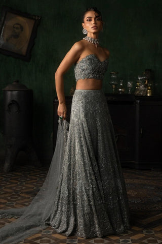 Gray oraan lehenga set