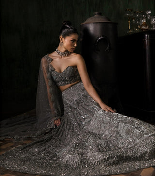 Gray oraan lehenga set