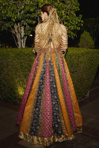 Lehenga Set for Indian Weddings – Multicolor Kalidar Harness by Itrh