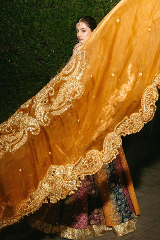 Lehenga Set for Indian Weddings – Multicolor Kalidar Harness by Itrh