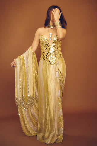 Saree Indian Wedding – Multicolor Kanakjyoti by Itrh