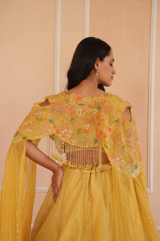 Yellow dil se ava tonal lehenga