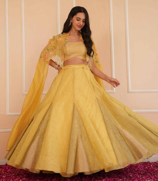 Yellow dil se ava tonal lehenga