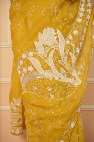 Yellow dil se aya saree