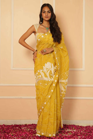 Yellow dil se aya saree