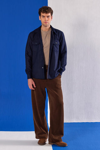 Suede Jacket Contemporary Wear – Navy Blue Jacket by Zazu