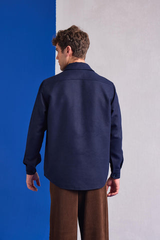 Suede Jacket Contemporary Wear – Navy Blue Jacket by Zazu