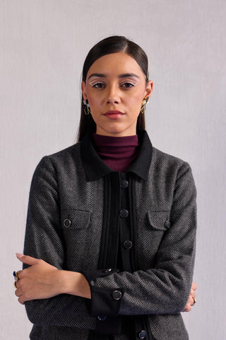 Duchess Jacket Contemporary Wear – Black Tailored Jacket by Zazu