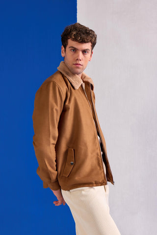 Suede Jacket Contemporary Wear – Brown Suede Jacket by Zazu