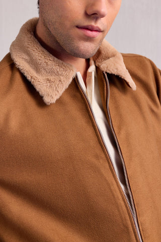 Suede Jacket Contemporary Wear – Brown Suede Jacket by Zazu