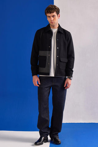 Herringbone Jacket Contemporary Wear – Black Herringbone Jacket by Zazu