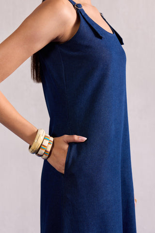 Striped Maxi Dress Contemporary Wear – Blue Striped Maxi Dress by Zazu