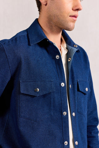 Denim Overshirt Contemporary Wear – Blue Denim Overshirt by Zazu