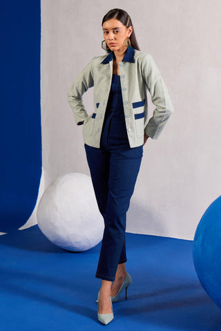 Tweed Jacket Contemporary Wear – Green Nautical Jacket by Zazu