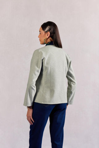 Tweed Jacket Contemporary Wear – Green Nautical Jacket by Zazu