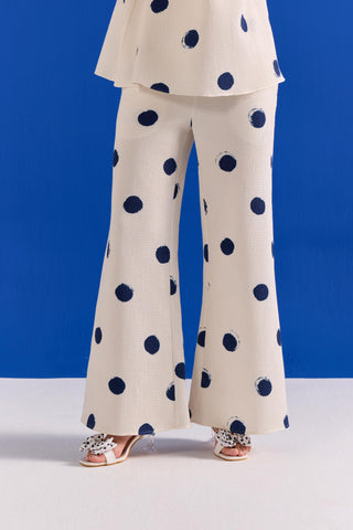 Polka Co-ord Set Contemporary Wear – White Polka Set by Zazu