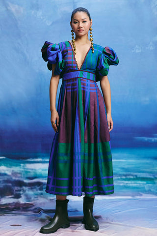 Dress – Contemporary Wear – Multicolor aqua prism by Payal & Zinal