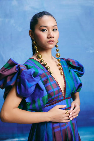 Dress – Contemporary Wear – Multicolor aqua prism by Payal & Zinal