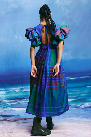 Dress – Contemporary Wear – Multicolor aqua prism by Payal & Zinal