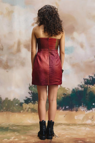 Dress – Contemporary Wear – Multicolor crimson key by Payal & Zinal