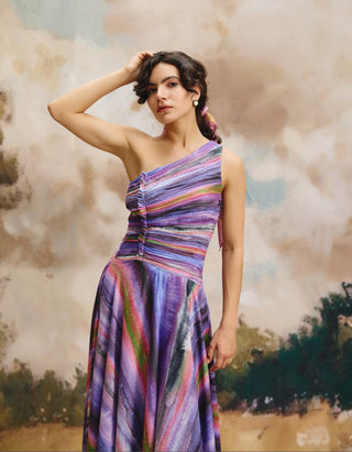 Dress – Contemporary Wear – Multicolor orchid fade by Payal & Zinal