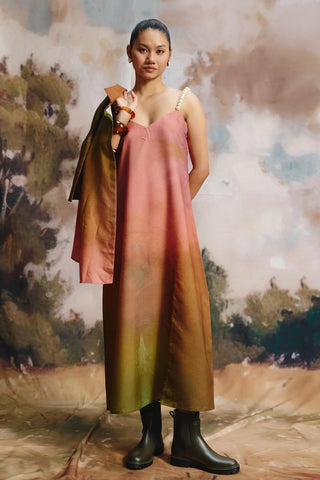 Dress – Contemporary Wear – Multicolor terra dress with shirt by Payal & Zinal