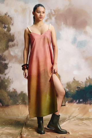 Dress – Contemporary Wear – Multicolor terra dress with shirt by Payal & Zinal