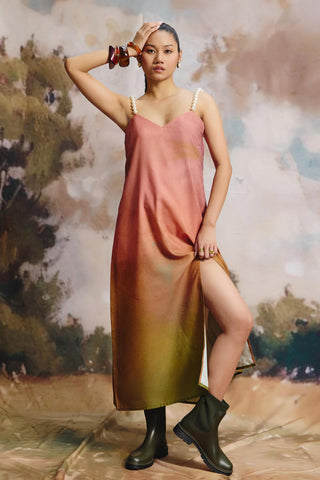Dress – Contemporary Wear – Multicolor terra dress with shirt by Payal & Zinal