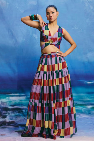 Co-ord set – Contemporary Wear – Multicolor grove by Payal & Zinal