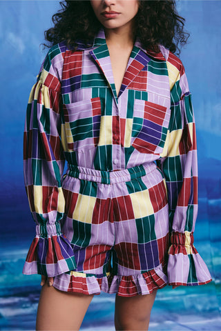 Shirt – Contemporary Wear – Multicolor coral by Payal & Zinal