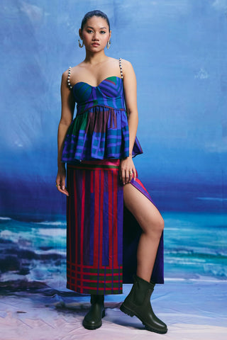 Skirt – Contemporary Wear – Multicolor ocean kiss by Payal & Zinal