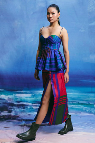 Skirt – Contemporary Wear – Multicolor ocean kiss by Payal & Zinal