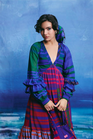 Dress – Contemporary Wear – Multicolor azure by Payal & Zinal