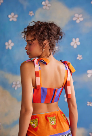 Enchanted carnival and draped skirt