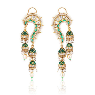 Earrings for Indian Weddings – Green Zareen by Amraani