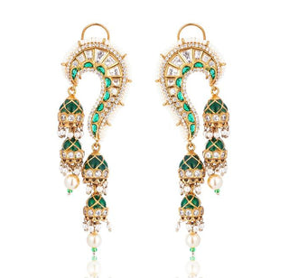 Earrings for Indian Weddings – Green Zareen by Amraani
