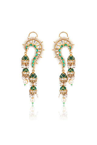 Earrings for Indian Weddings – Green Zareen by Amraani
